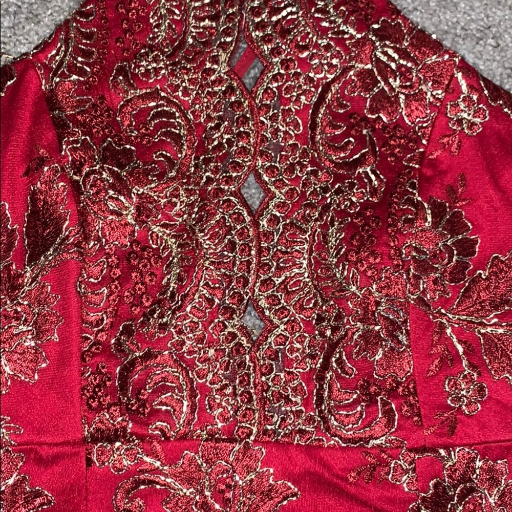 Xenia Boutique Red & Gold Dress - Picture 3 of 7